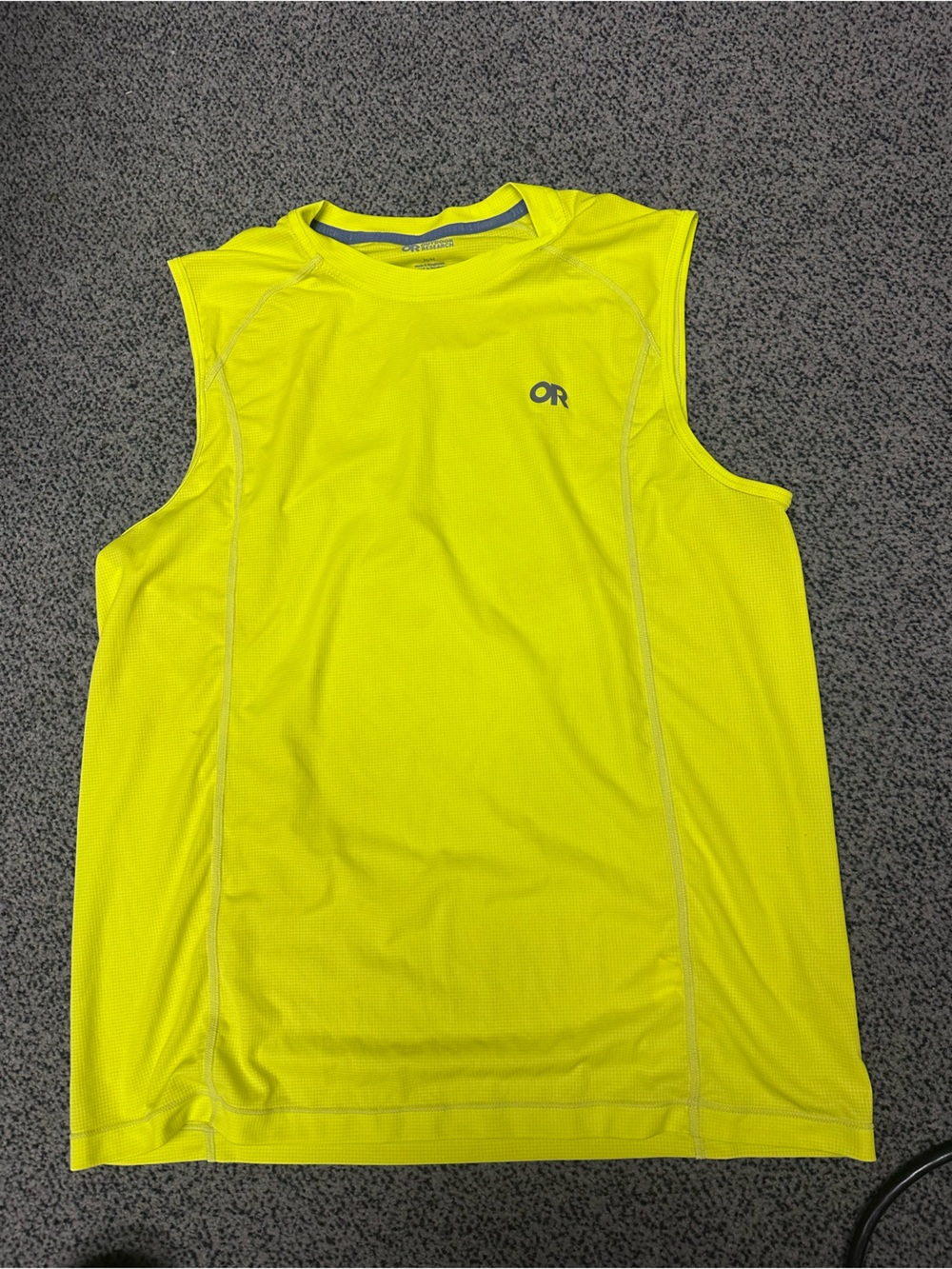 Outdoor Research Neon Yellow Echo Sleeveless Athletic Tank Top